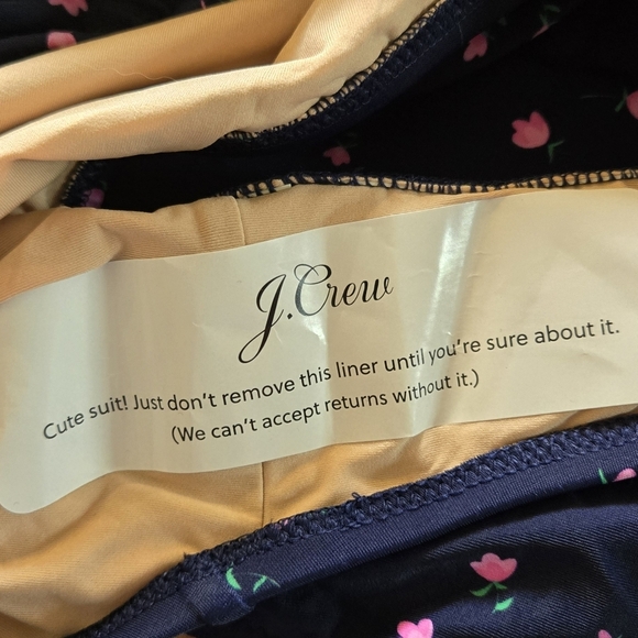 J.Crew Navy Scalloped One-Shoulder One-Piece Swimsuit, Various Sizes, NWT - Picture 8 of 11